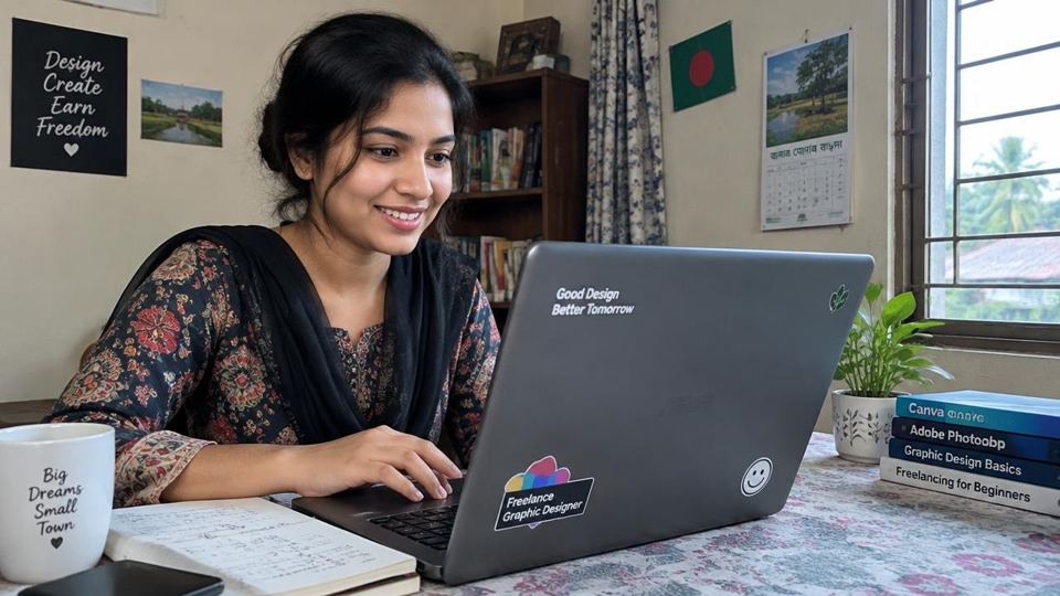 অনলাইন: ডিজাইন ও ফ্রিল্যান্স